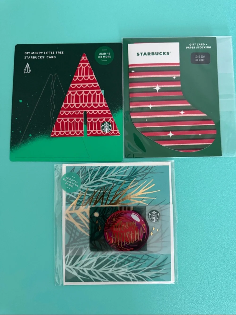 3 Starbucks Holiday Cards